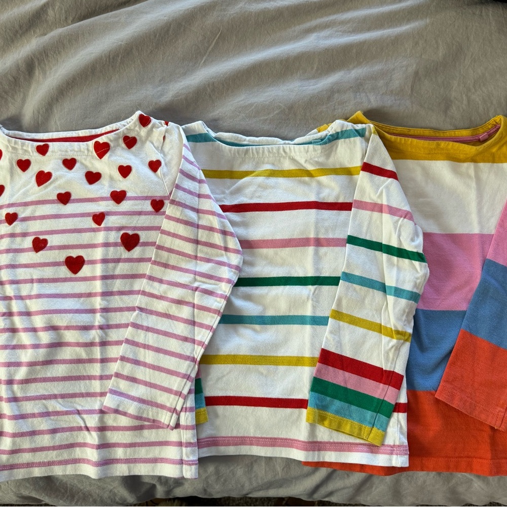 Mini Boden - 3 adorable long sleeve Breton tees!